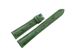 20mm/16mm Green Ostrich Belly Leather Watch Strap 135/85mm #WT14510