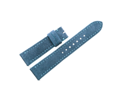 20mm/18mm Blue Suede Skin Leather Watch Strap 120/70mm #WT14490