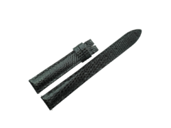 16mm/14mm Black Genuine Lizard Leather Watch Strap for Cartier Tank Must Small / Tank Louis Small / Ronde 29mm #WT14509